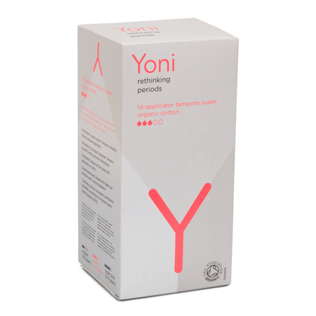 YONI Organic Cotton Applicator Tampons Super 14szt