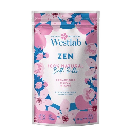 Zen Bath Salts wyciszająca sól do kąpieli Olejek Cedrowy & Neroli & Szałwia 454g