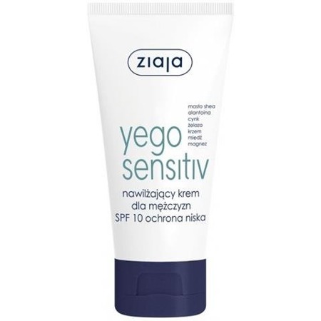 Ziaja Yego Sensitiv nawilżający krem dla mężczyzn ochrona niska SPF10 50ml