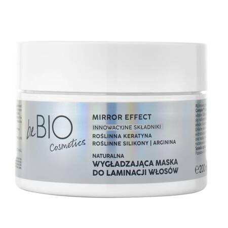 beBIO Baby Hair Complex Mirror Effect naturalna wygładzająca maska do laminacji włosów 200ml